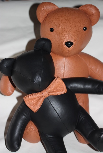 leather teddy bear