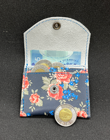 3 pocket leather coin purse