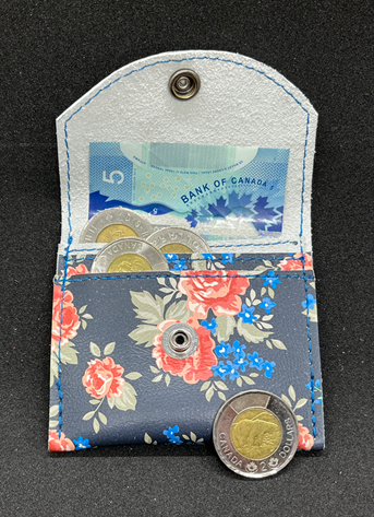 3 pocket leather coin purse
