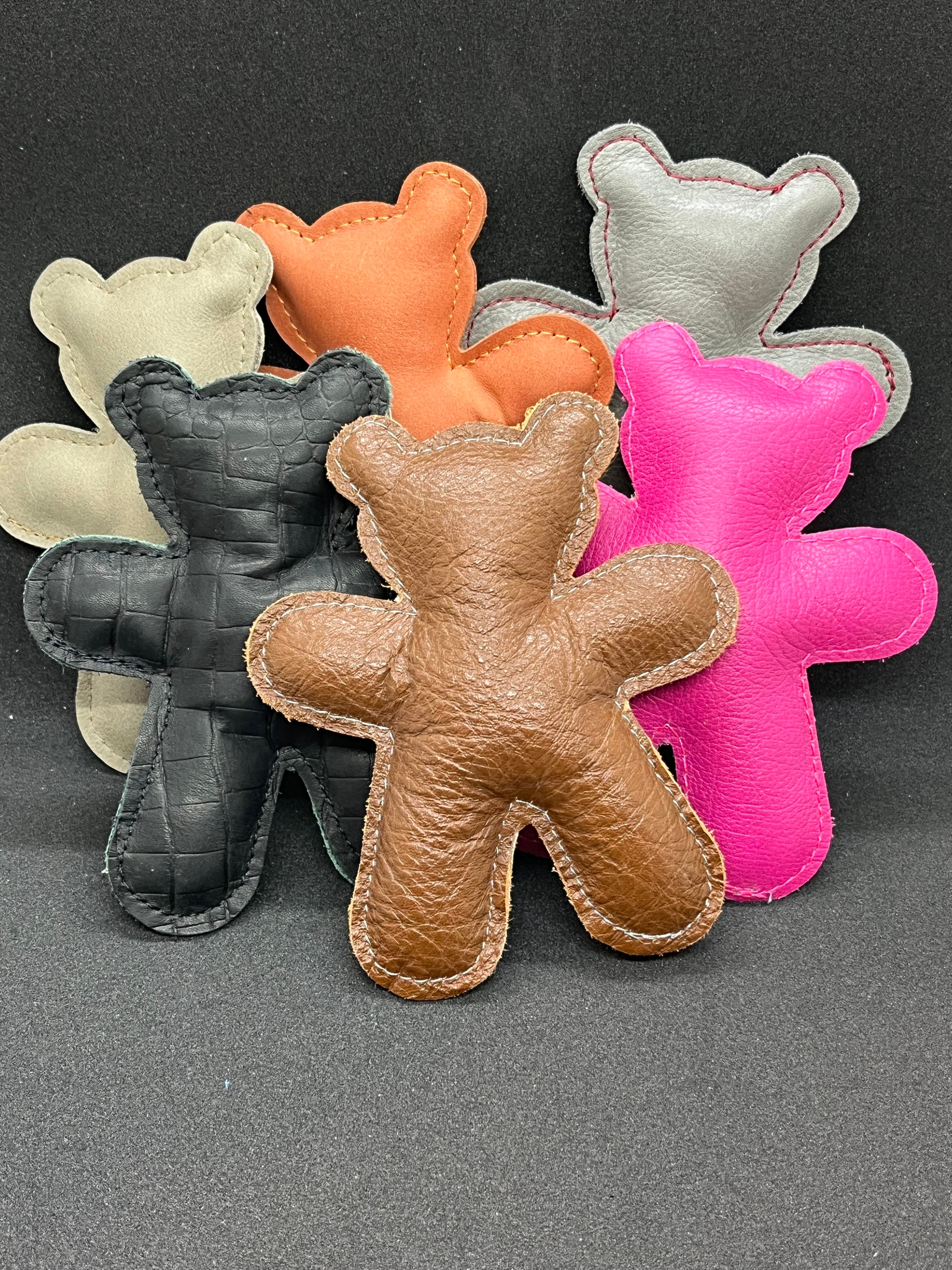 Mini Leather Teddy Bears