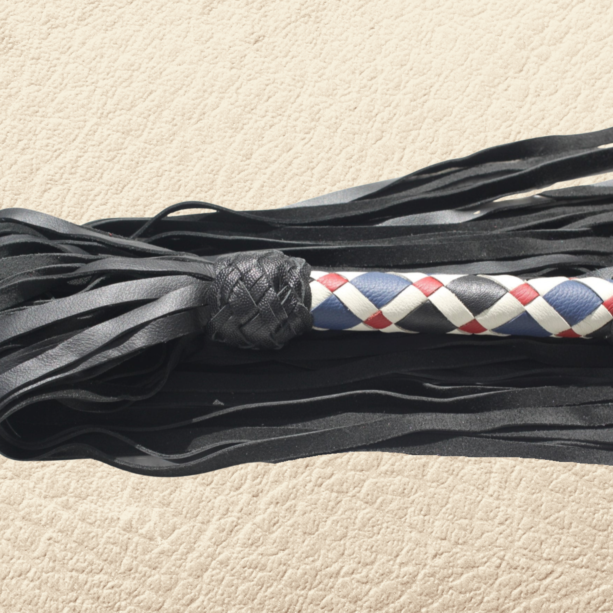Leather Pride Braided Handle Flog