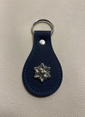 Crystal Star Blue Leather Keychain