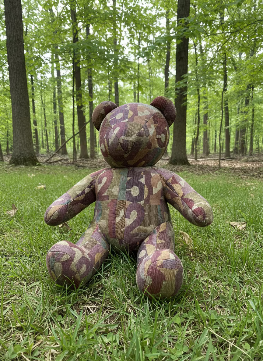 Numbers Fabric Teddy Bear