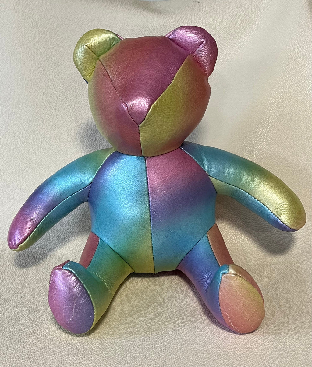Poppa sized Leather Teddy Bear