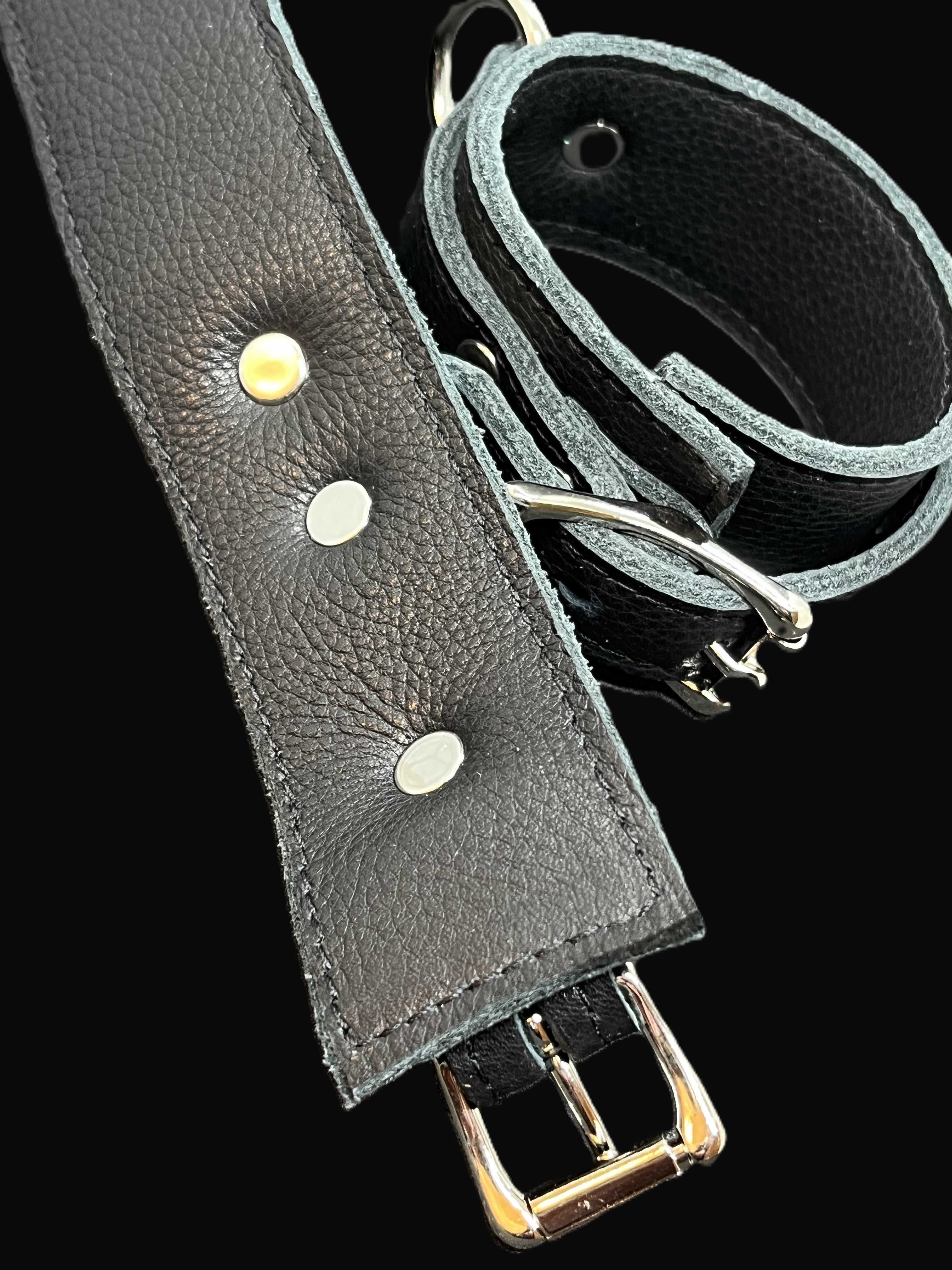 Black Leather Cuffs
