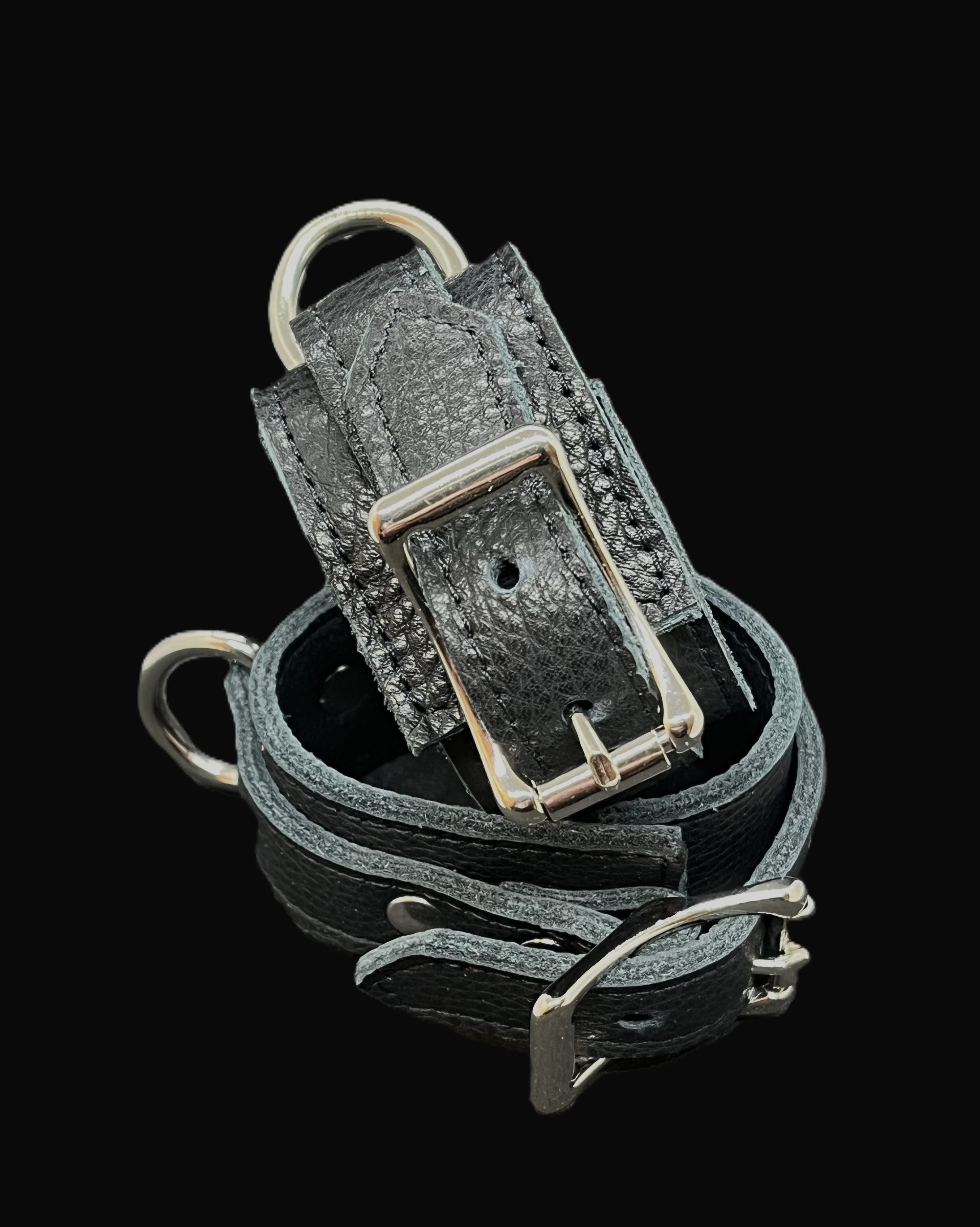 Black Leather Cuffs