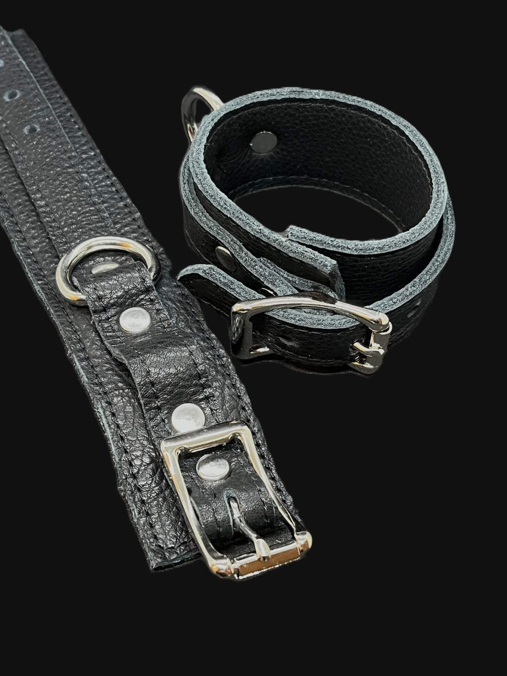 Black Leather Cuffs