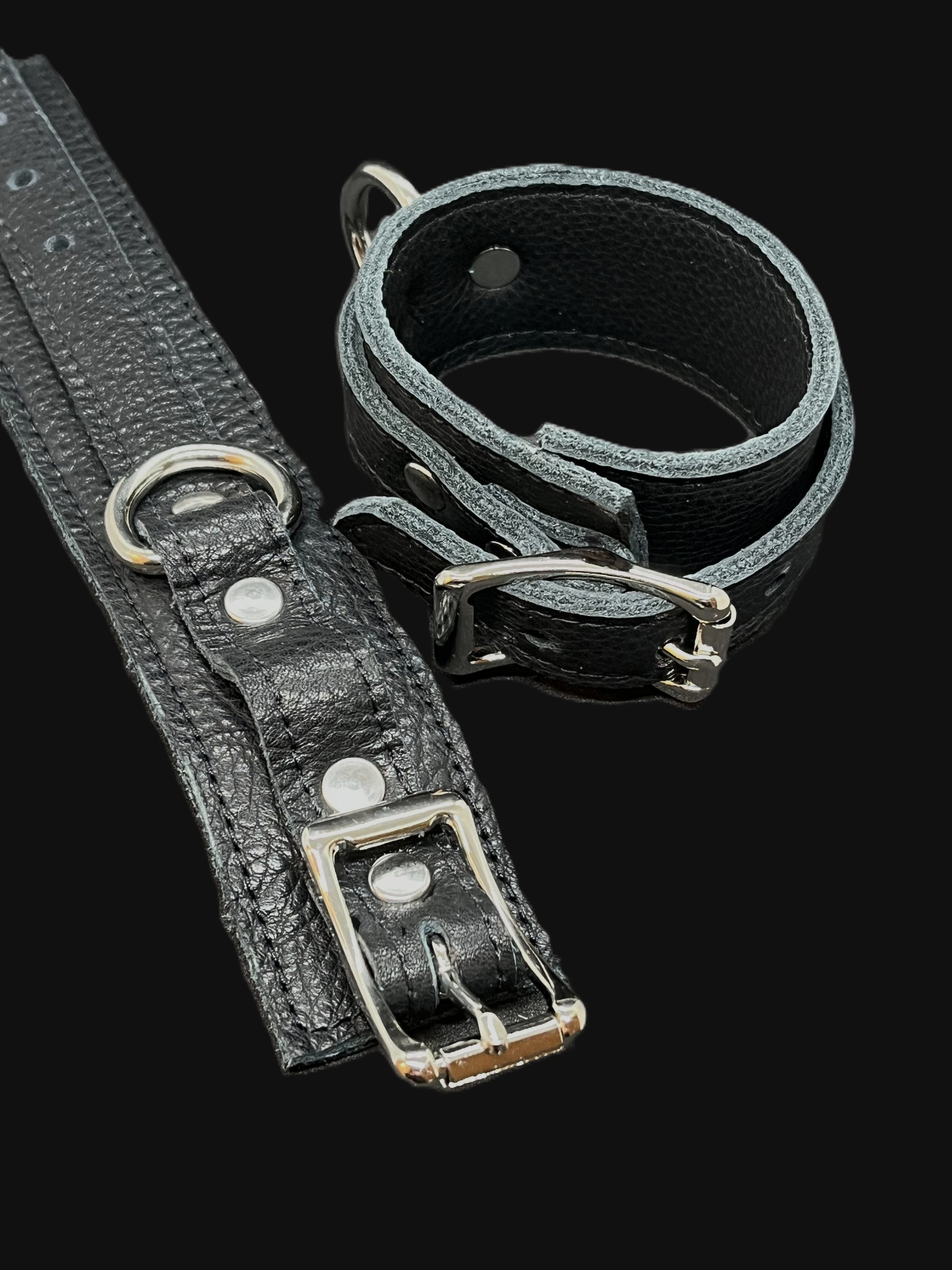 Black Leather Cuffs