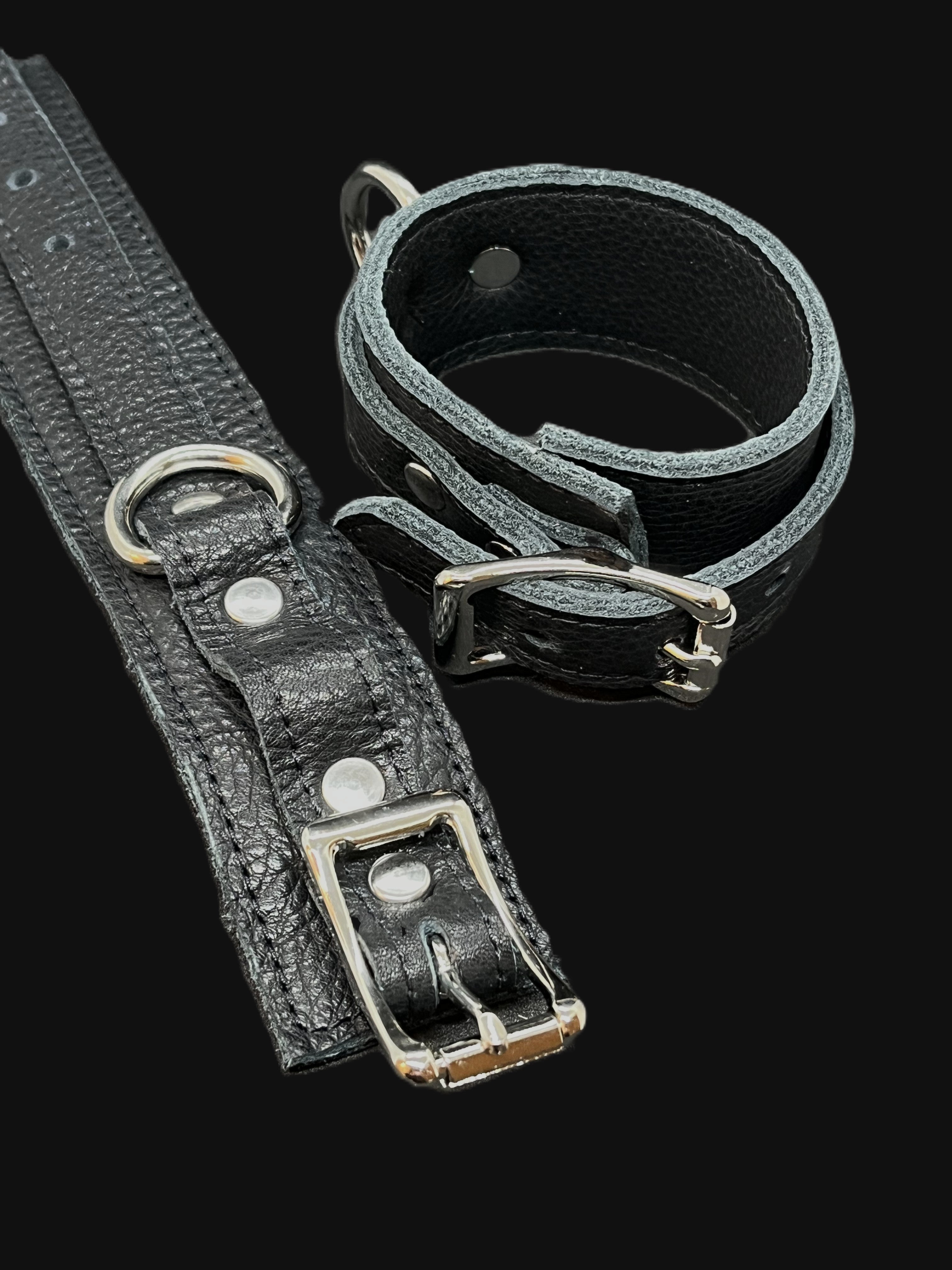 Black Leather Cuffs
