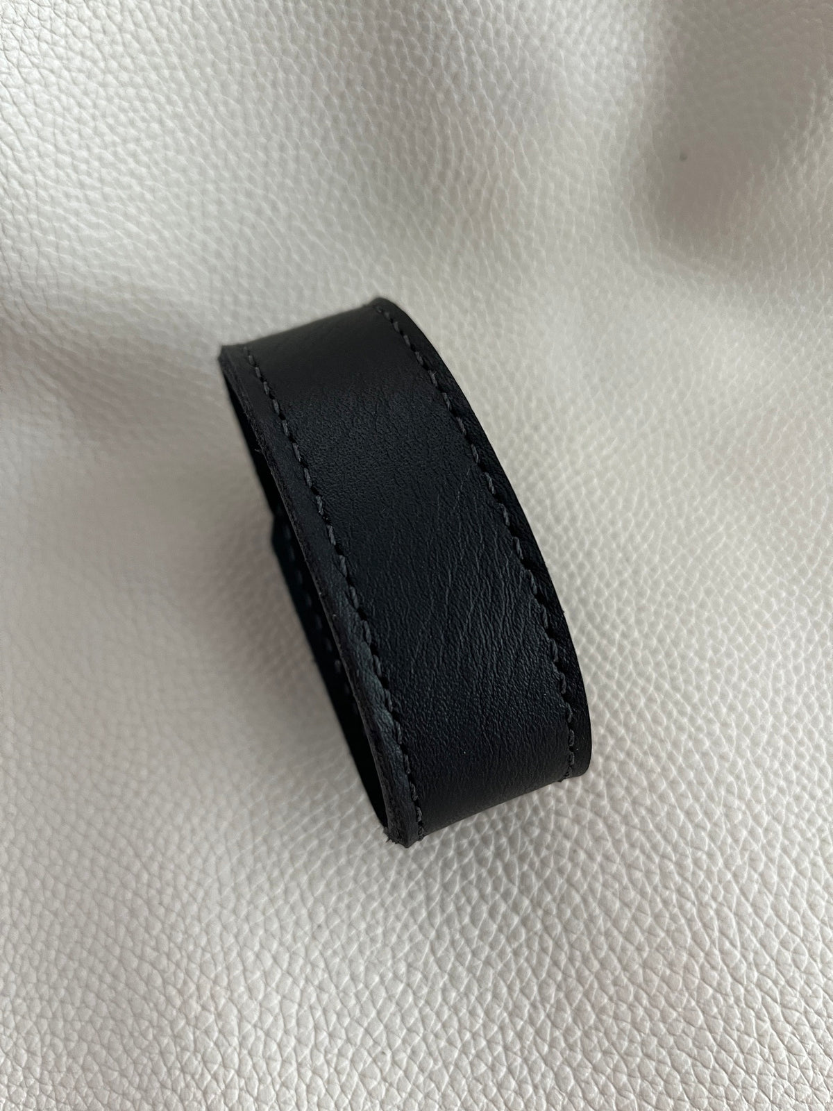 Black Leather Wristband