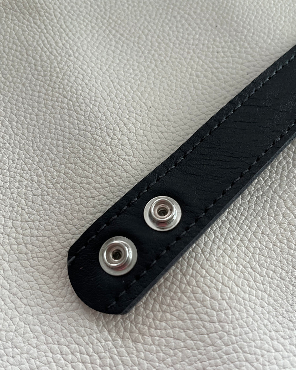 Black Leather Wristband