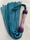 Colour Burst and Teal Leather Flogger
