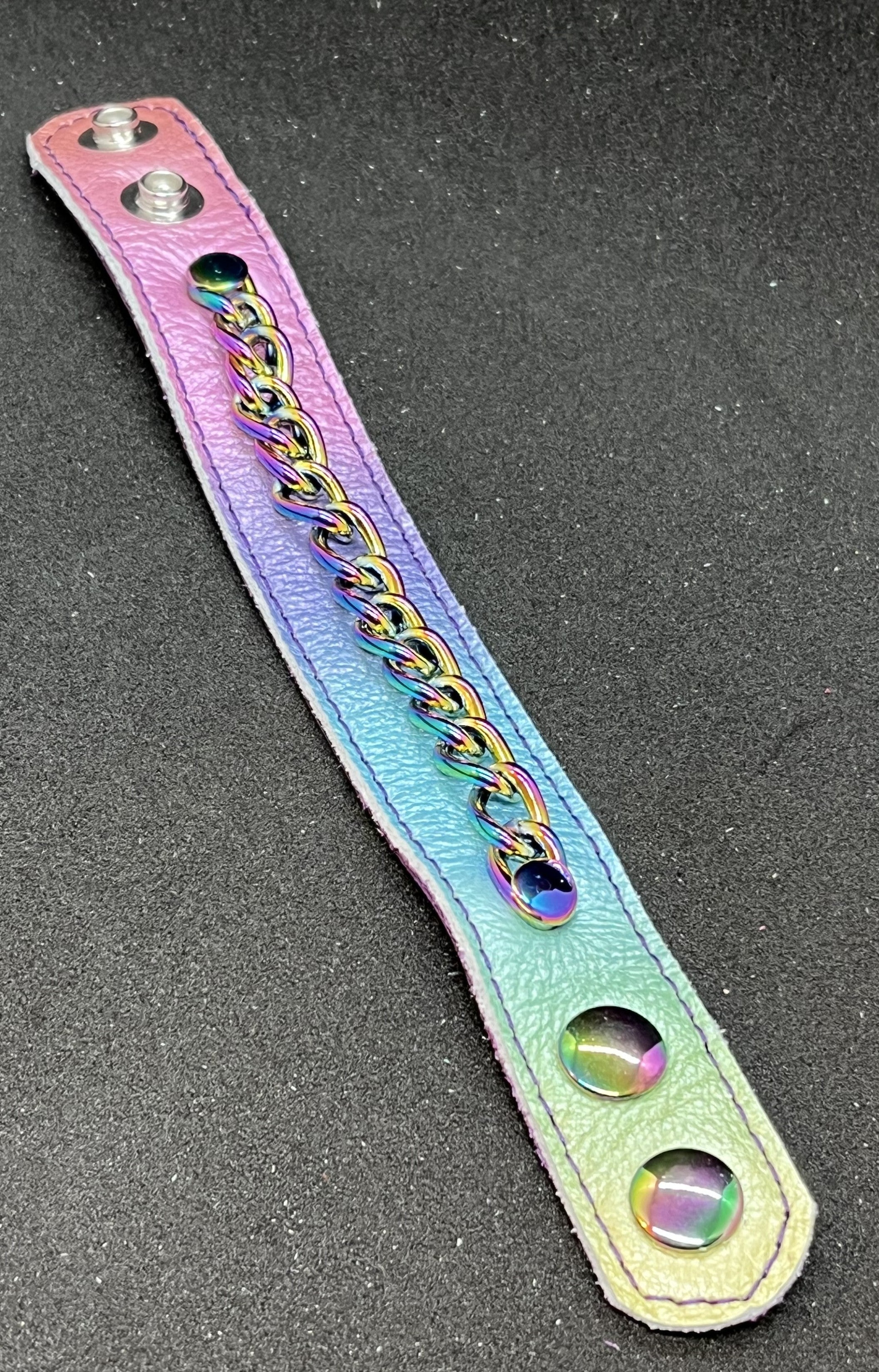 Rainbow Leather Wristbands