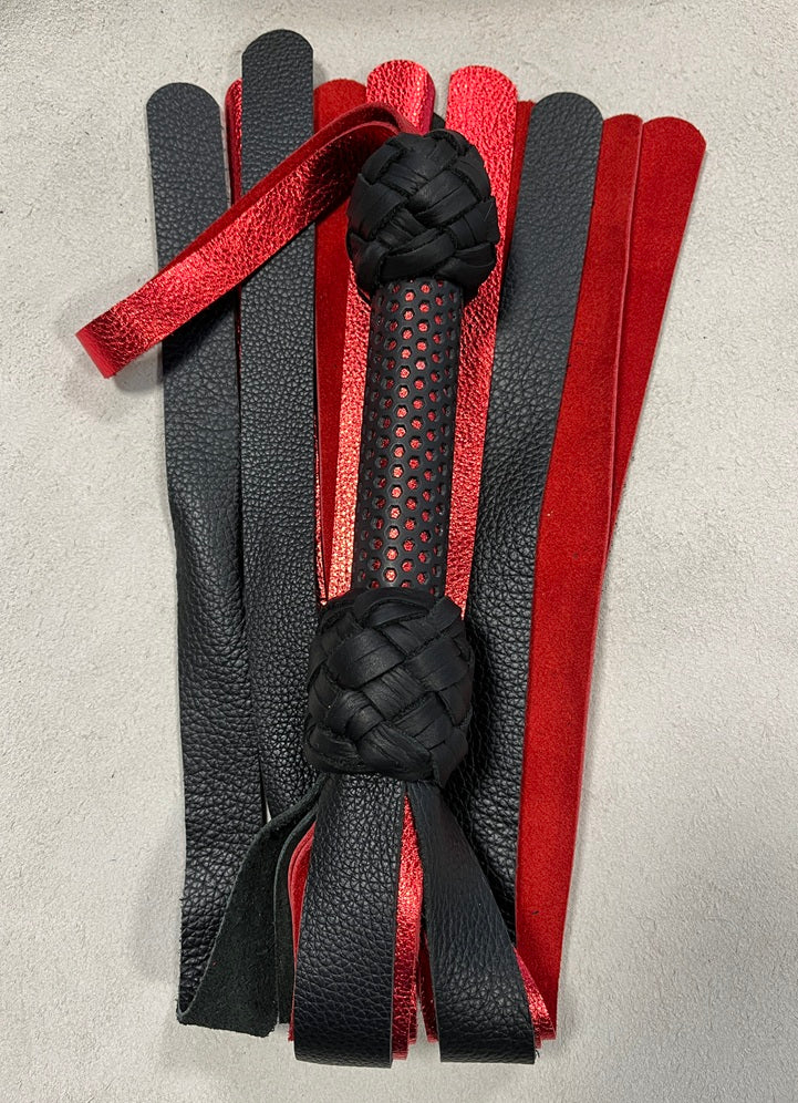 Red and Black Perforated handle flog