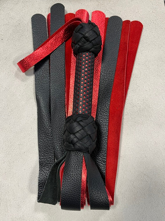 Red and Black Perforated handle flog