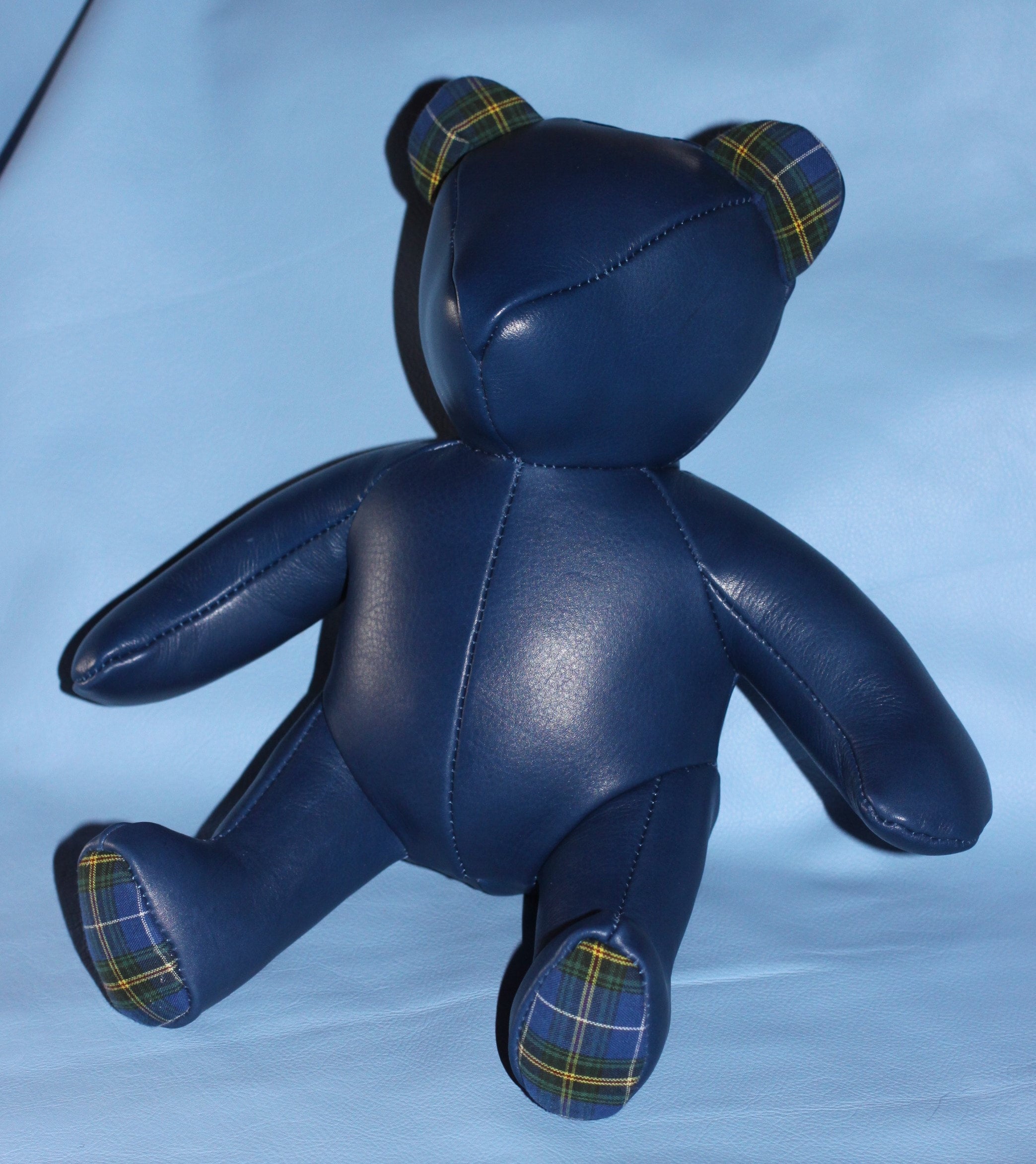 Nova Scotia Blue Leather Teddy Bear