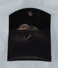 Black leather coin pouch