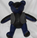 leather teddy bear with leather vest
