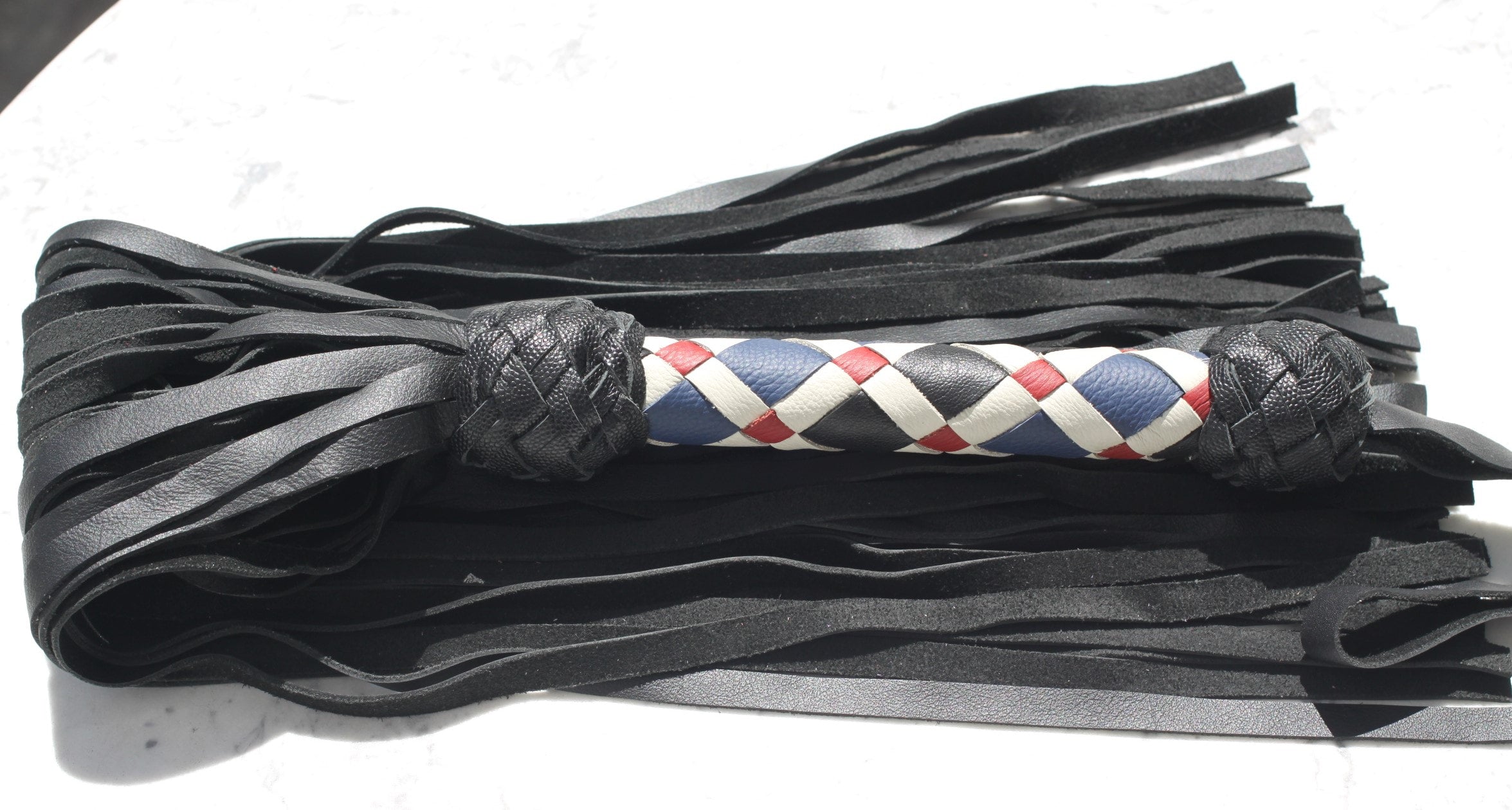 Leather Pride Box Braided Flogger